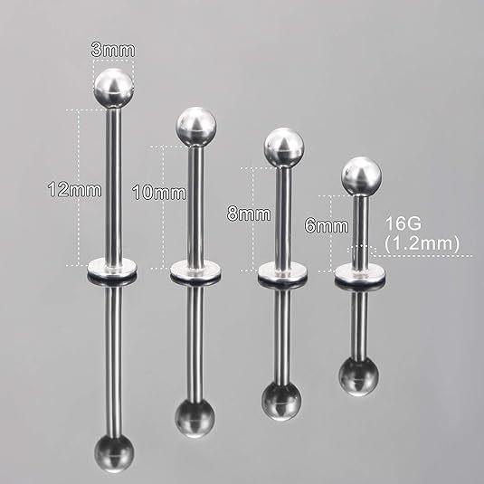 Amazon Titanium Steel Piercing Jewelry with Diamond Zircon Inner Teeth Lip Stud with Diamond Lip Ring Long Rod Earrings Earrings