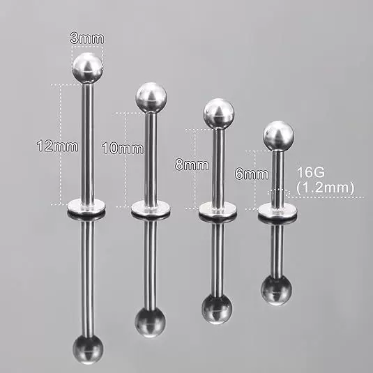 Amazon Titanium Steel Piercing Jewelry with Diamond Zircon Inner Teeth Lip Stud with Diamond Lip Ring Long Rod Earrings Earrings