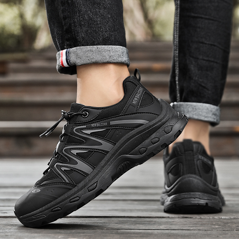 Zapatos de hombre 2025 nuevos zapatos deportivos casuales de suela gruesa transpirable de primavera zapatos de senderismo antideslizantes de viaje al aire libre para hombres