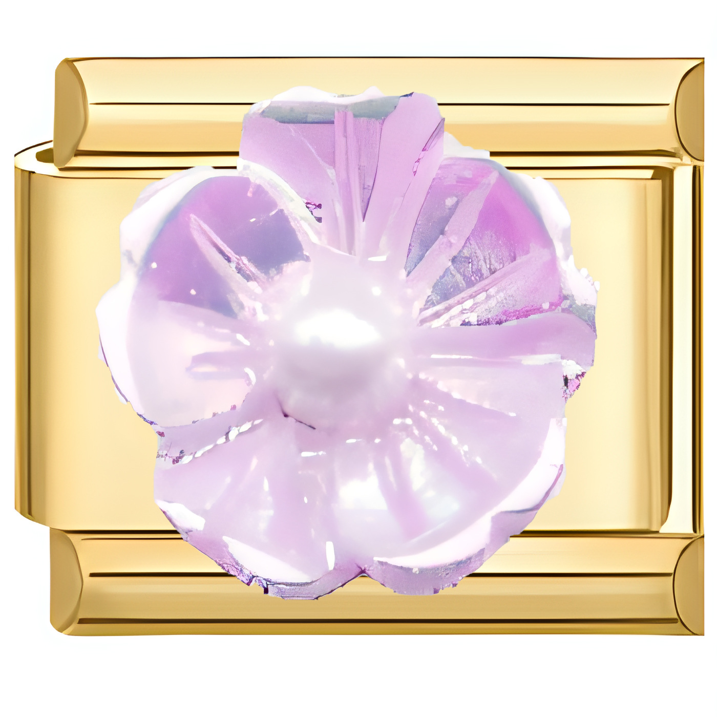 3624-Full gold pearl flower lavender
