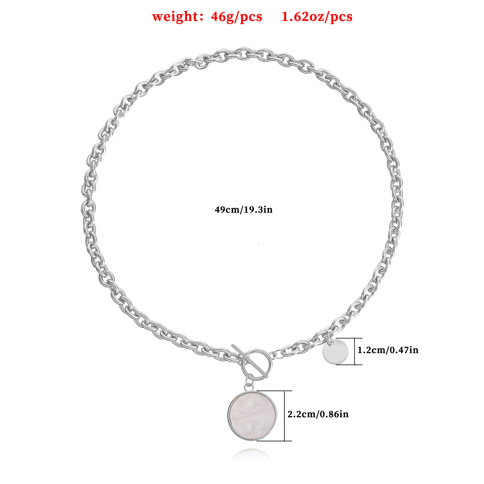 Fashion Round Alloy Plating Pendant Necklace display picture 1