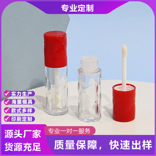 Factory New Transparent Bottle Round Tube Lip Gloss Lip Glaze Tube Lipstick Tube Refill Bottle Lip Glaze Empty Tube Custom Wholesale