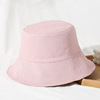 Double-sided minimalistic colored foldable autumn universal sun hat suitable for men and women, Korean style