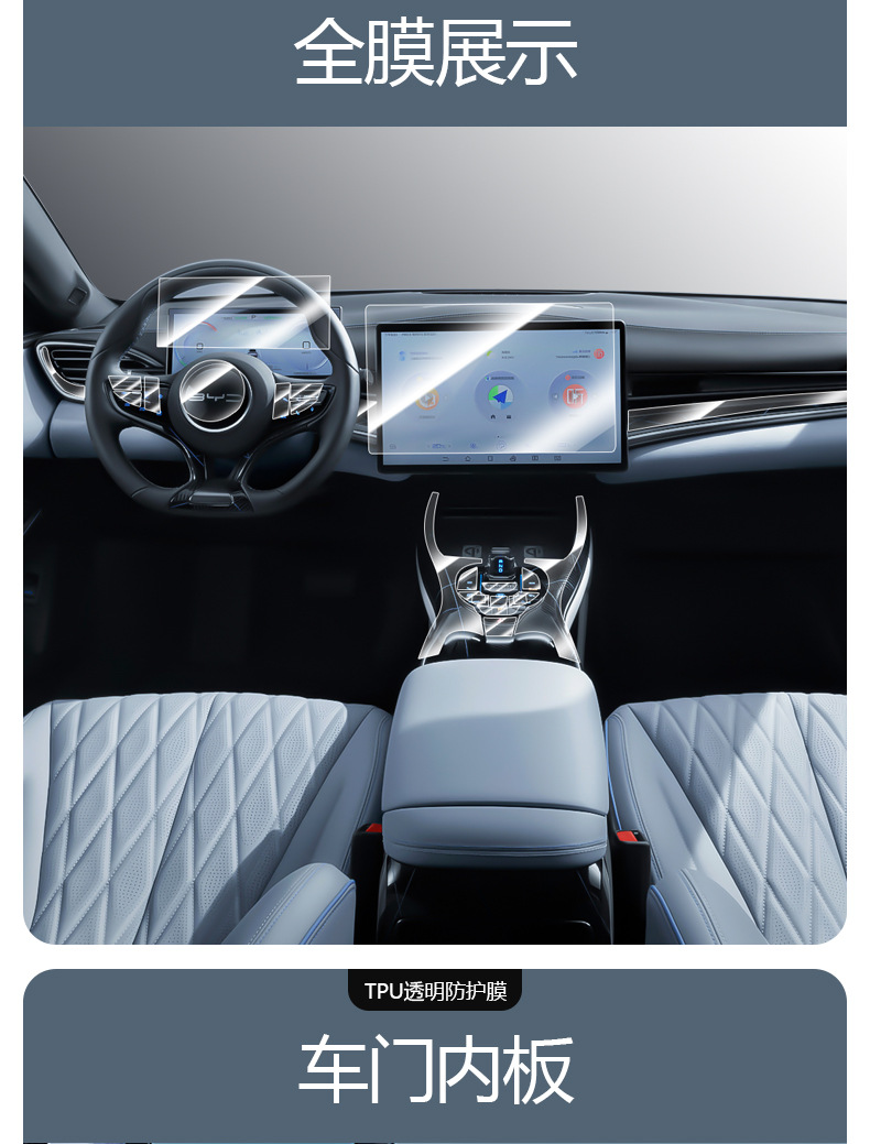 Suitable for BYD Seal Modified Interior Film Protection Screen Tempered Film Central Control Film Car Interior Supplies