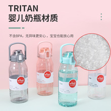 希乐水杯夏季便携高颜值tritan塑料吸管杯户外运动健身斜跨水壶