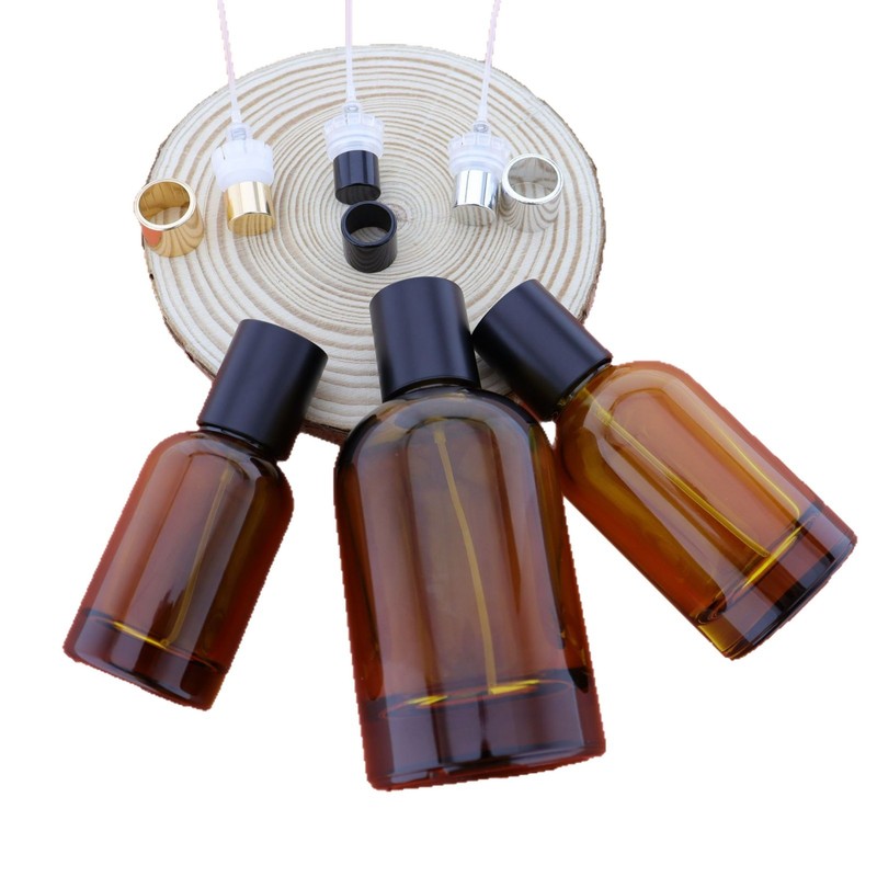 现货茶色香水瓶搭配竹木盖分装瓶30ml 50ml 100ml|undefined