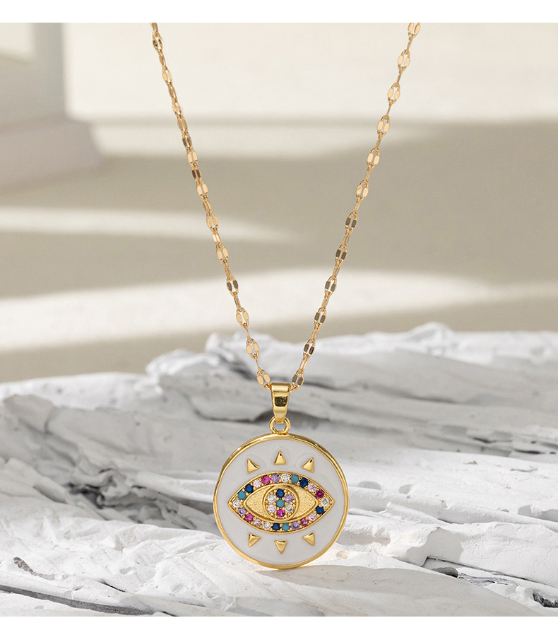 Fashion Geometric Copper Plating Zircon Pendant Necklace 1 Piece