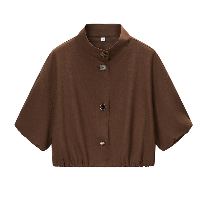 Wholesale Women's Clothing for Foreign Trade 2026 New Models Direct from Manufacturer Linen Blend Balloon-Style Shirt Wholesale Women's Clothing for Foreign Trade 2026 New Models Direct from Manufacturer Linen Blend Balloon-Style Shirt
