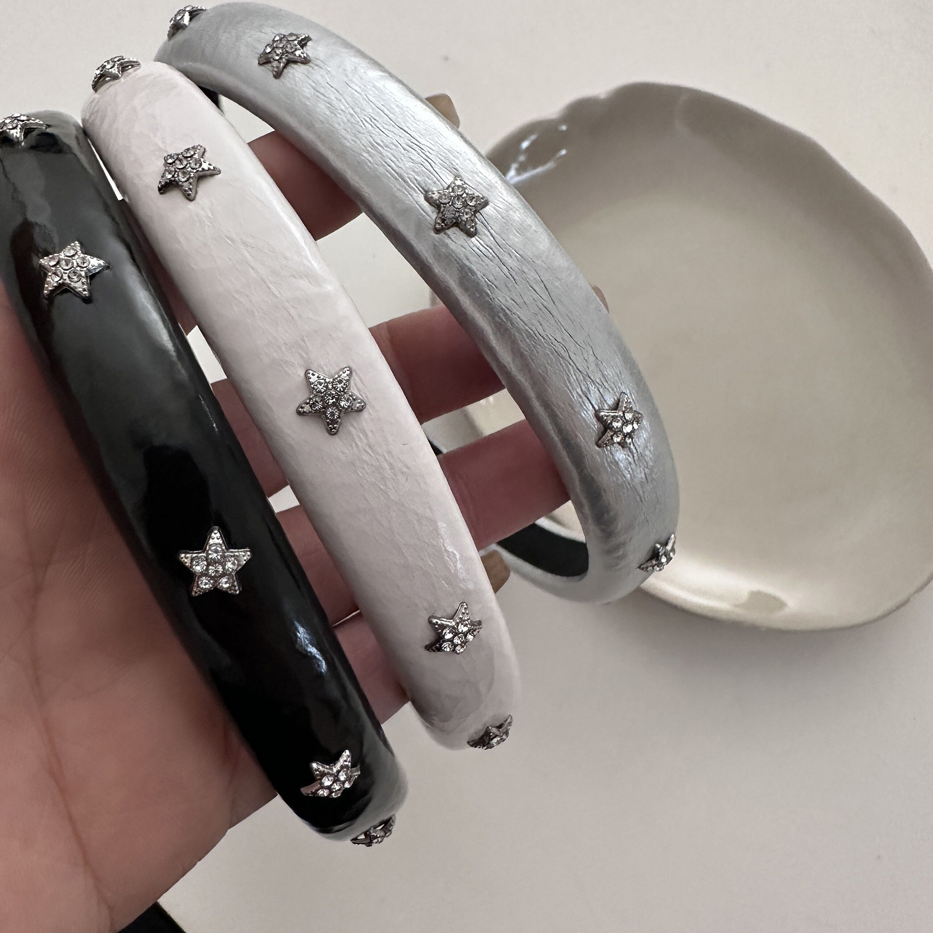 Fascia per capelli con stella della personalità della Corea del Sud per le donne, semplice, per il lavaggio del viso, con bordo stretto, con teschio alto, dolce, temperamento fresco, accessori per capelli_voghion.com