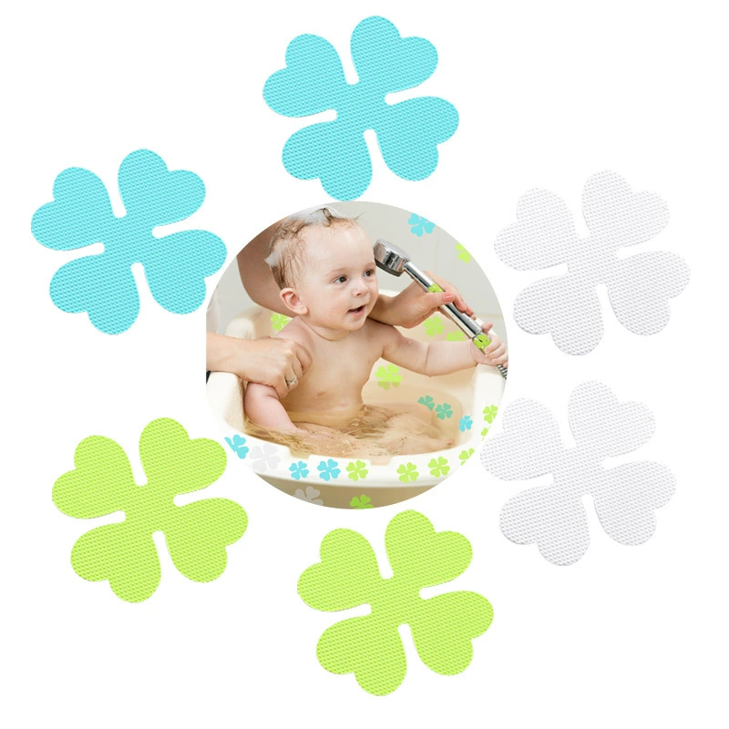 Amazon Лидер продаж, нескользящая наклейка с четырьмя листьями клевера, педаль для душа, туалет, нескользящая, анти-масляная, самоклеящаяся, мультяшная, противоскользящая наклейка