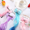 Children's wig, hair accessory, curly hairpins with bow, suitable for import, for performances