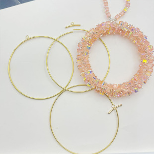 Car hanging circle copper ring pendant diy handmade accessories open ring wire ring jewelry car decoration accessories