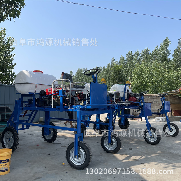 农用液压升降自走式打药车 柴油机四轮打药机 小型三轮打药车图片