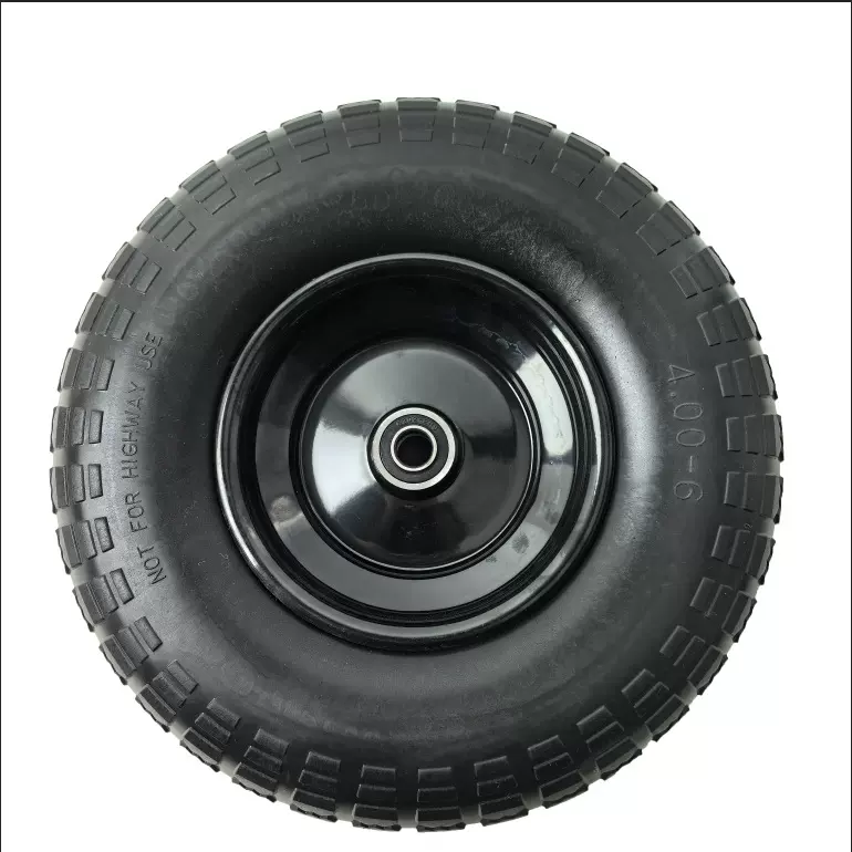 13英寸4.00-6PU发泡轮 工具车割草机专用免充气轮 防爆防扎胎