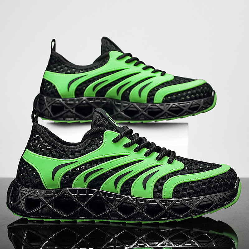 Men's Personalized Summer Versatile Low-Cut Trendy Versatile Mesh Shoes Outdoor Casual Comfortable Breathable Lazy Shoes