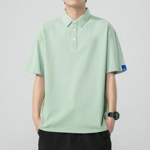Yinghai Pengyun Men's Summer Trendy Pure Color Short-Sleeved Polo Shirt Lapel Advertising Shirt Workwear Caring Shirt Work Clothes T-Shirt