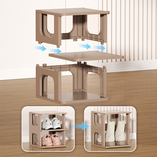 Simple household multi-layer assembly dust-proof storage shoe rack shoe box dormitory door space-saving plastic shoe cabinet storage rack