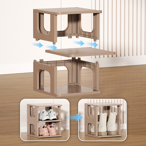 简易家用多层组装防尘收纳鞋架鞋盒宿舍门口省空间塑料鞋柜置物架
