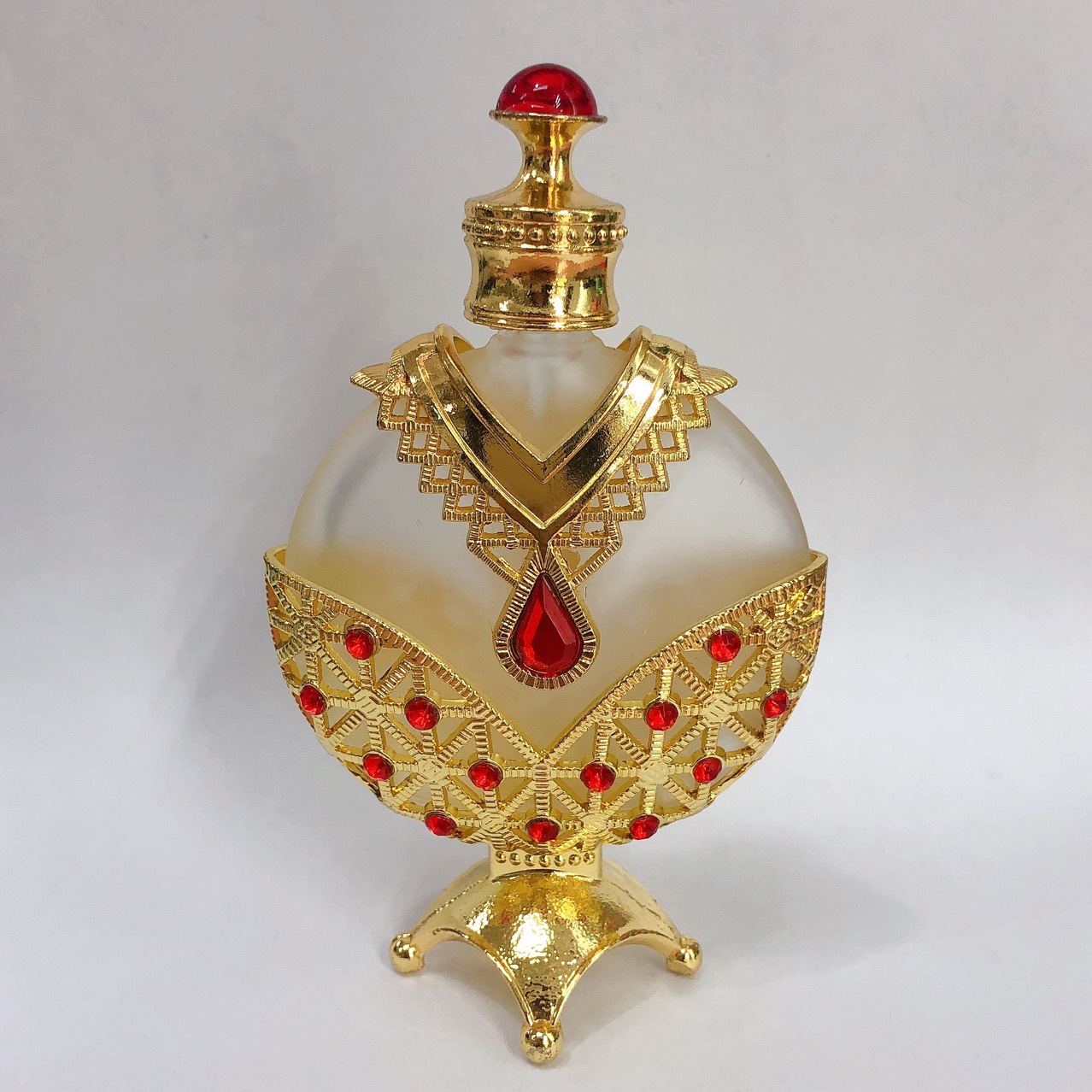 30ml扁平红石中东迪拜香水香精油玻璃瓶化妆品分装瓶香水小样瓶子