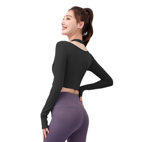 Hollywood-style removable sports top with detachable cups, suitable for women's fitness and yoga.