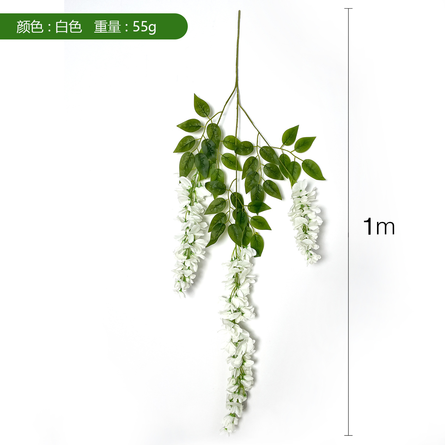 Simulación wisteria arco de boda decoración flor de frijol Simulación flor de wisteria hojas verdes Simulación flor de frijol