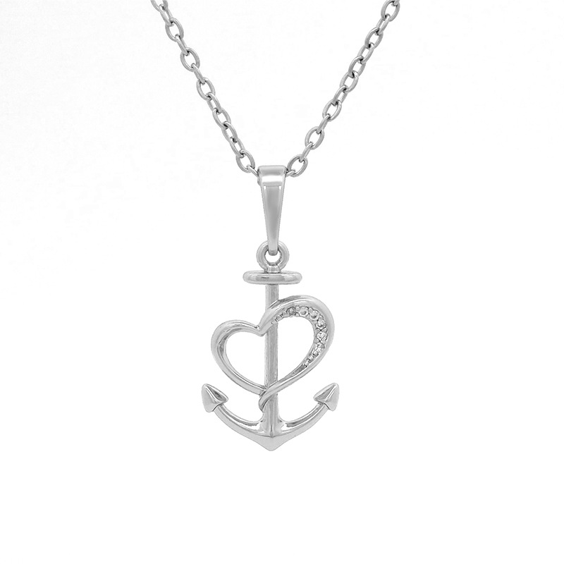 Xuping fuente de fábrica al por mayor Hip Hop Europa y América tendencia transfronteriza punk personalidad ancla amor colgante hombre y mujer