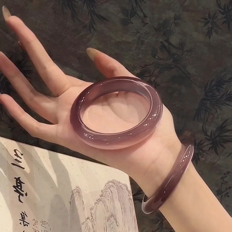 玉腕輪メーカー卸売り帝王紫玉髄ブレスレット瑪瑙ブレスレット玉髄バイオレットブレスレット小紅本同金|undefined