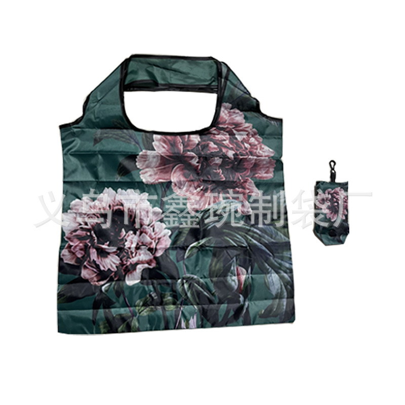 数码手机购物袋绿色花1