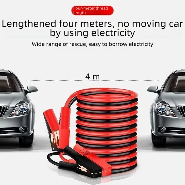 Car Battery Live Wire Pure Copper Connecting Wire Power Artifact Crossing the River Dragon Thickened Car Connecting Wire and Wires