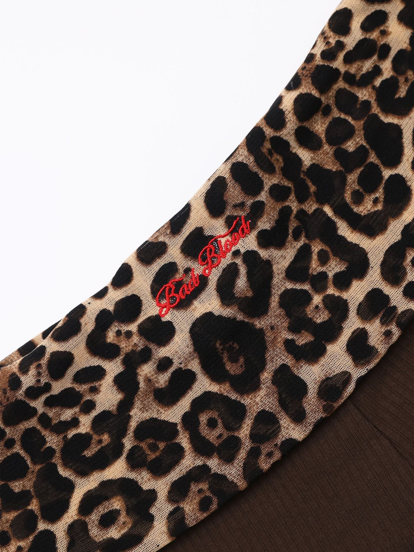 Badblood豹紋折り畳み平角半ズボン子供アメリカレトロセクシーギャル衝突色刺繍レギンス潮