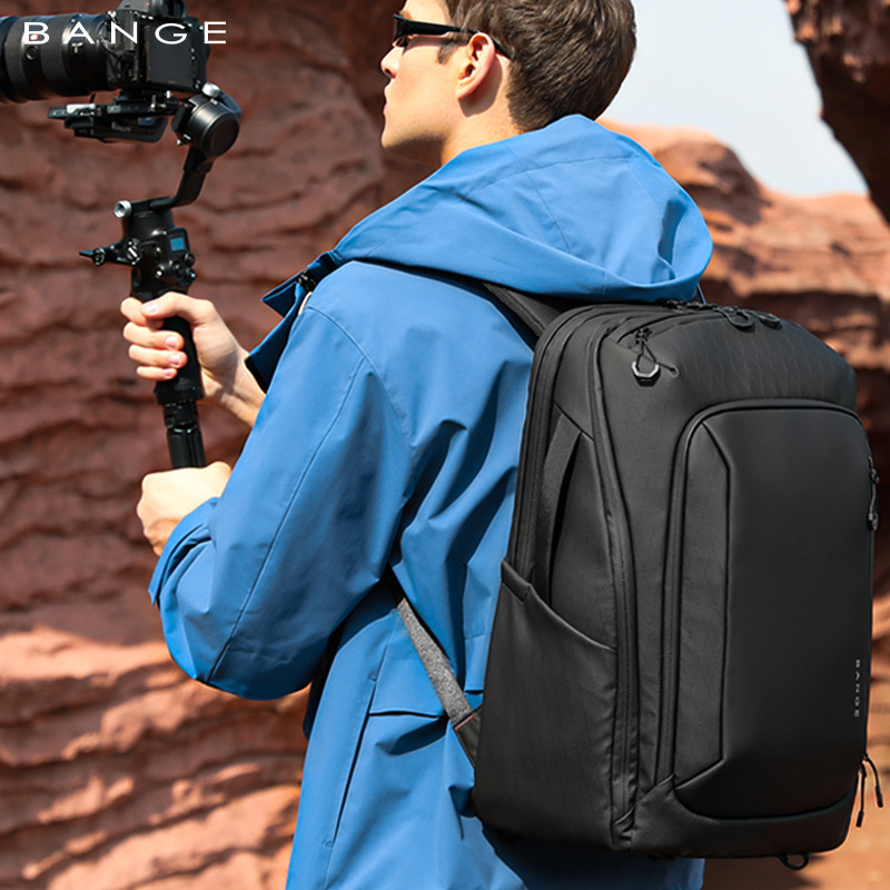 Zaino multifunzionale Bange da uomo, grande capacità, per pendolari, doppio uso, per riporre la fotografia, borsa per fotocamera DSLR_voghion.com