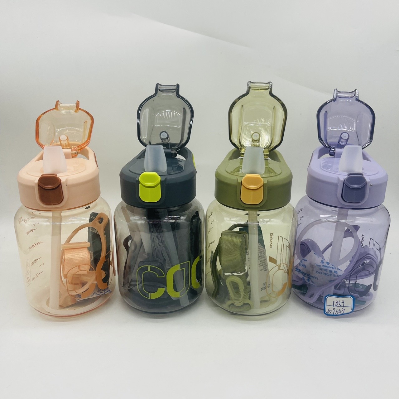 Zhengye nueva taza de agua de verano hermosa taza de estudiantes de plástico portátil de 650ml taza de paja de goma