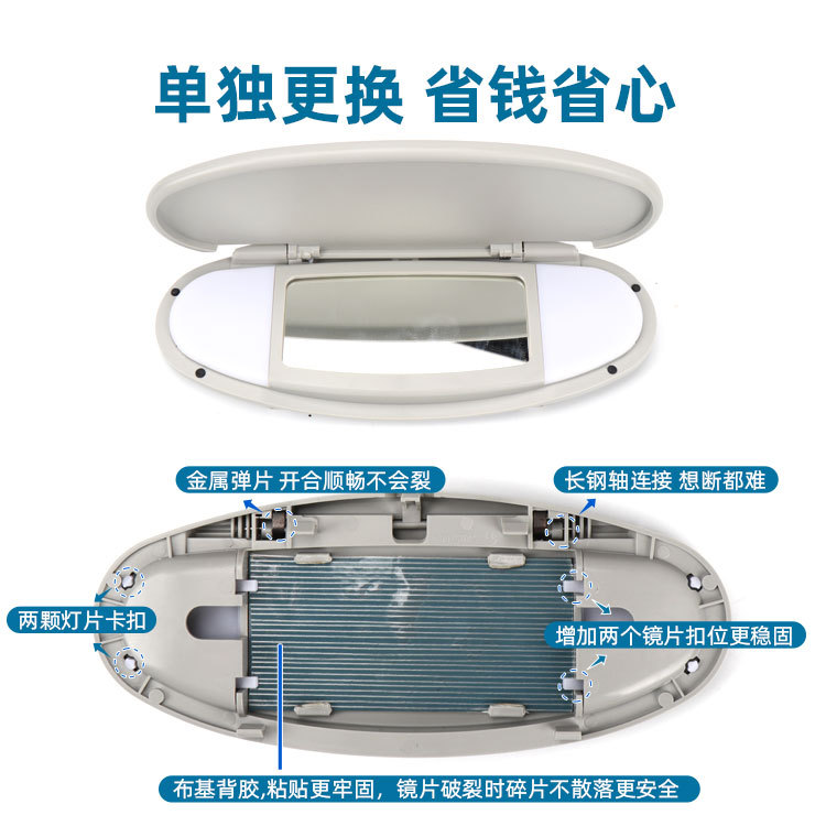 Adecuado para BMW mini r50r56 parasol espejo cosmético mini protector de luz cubierta de plástico 51167361833