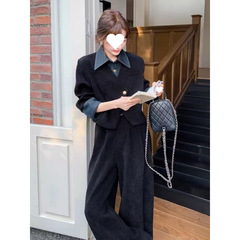 法式复古高级感套装女2025秋季新款假两件外套大方得体穿搭两件套
