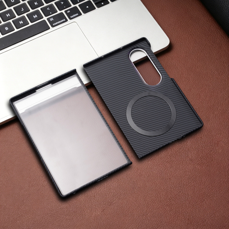 Suitable for Samsung Zfold8 Mobile Phone Case, Magnetic Carbon Fiber Pattern Protection, Zfold8 Ultra-Fine Pattern, Same Style as the Official One