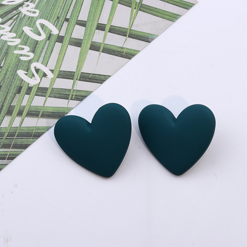 Sweet Heart Shape Arylic Stoving Varnish Women's Earrings 1 Pair display picture 1