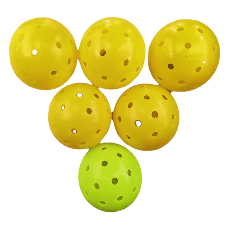 Bola plástica rotatoria del agujero de la bola de la soldadura 40-hole bola grande de la selección del agujero pequeño pickleball encuentra la bola interior y al aire libre multicolor