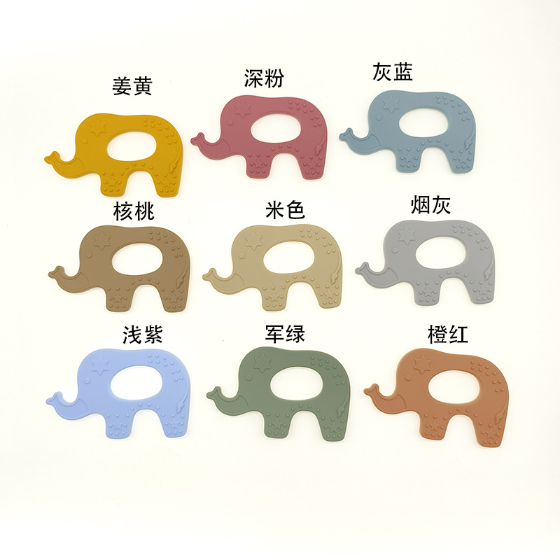 Mordedor alimentos grado lindo animal de dibujos animados serie silicona teether bebé dentición molares calmante Juguetes