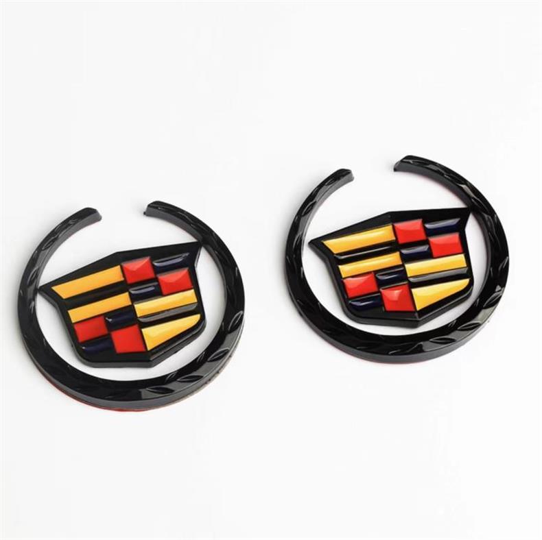 Suitable for Cadillac Metal Emblem Srx Side Emblem Ats Cts Xts Three-Dimensional Black Wheat Ear Emblem Decorative Car Emblem