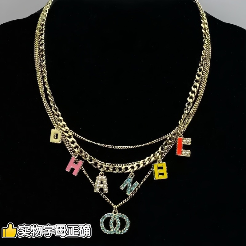 厂家直销香家大牌字母项链铜电镀大牌百搭百搭大牌大牌大牌|undefined