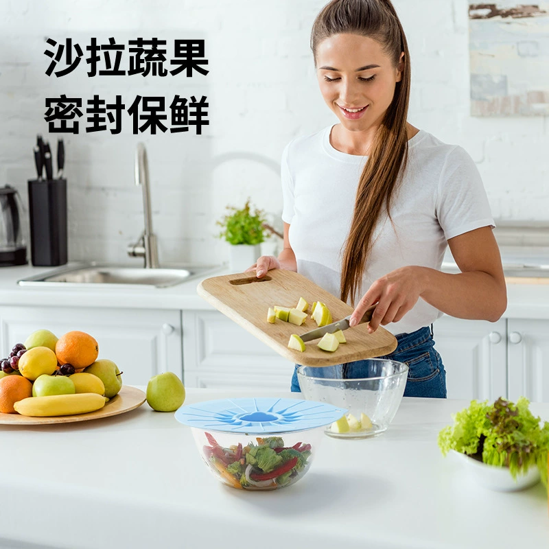 Силиконовая крышка кастрюли набор из пяти частей Микроволновка силиконовая крышка свежей крышка миски может быть очищена кухня силиконовая крышка вакуумная крышка