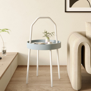 Sofa, small handheld cream coffee table for bed, internet celebrity