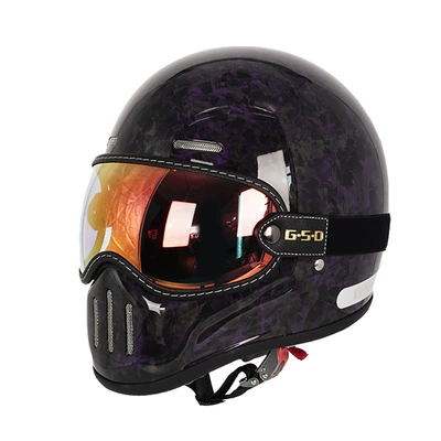 Winter and All-Season Safety Helmet 3C, Motosiklet kaskı (dəbilqə) - purple-forging-color-mirror-m55-56