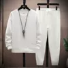White long-sleeve, sleeves, set