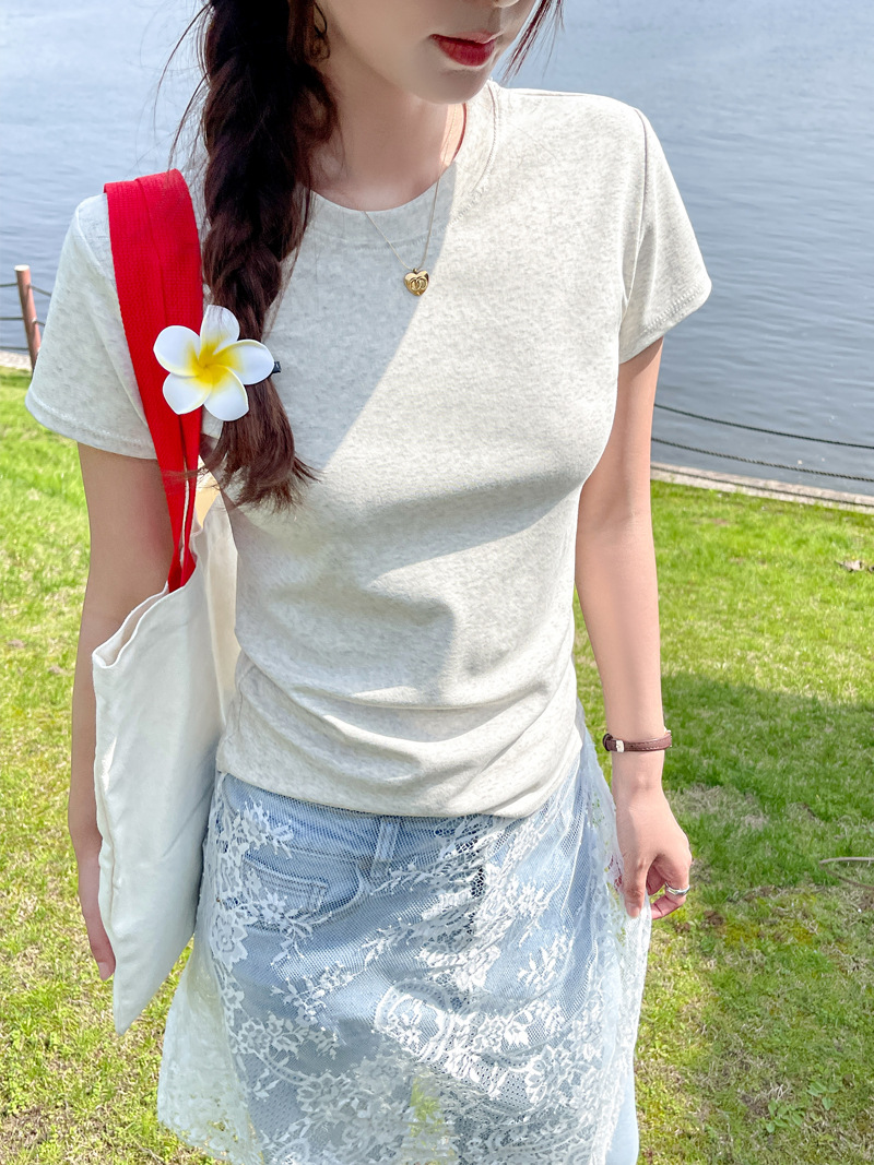 Cotton quality summer fitted T-shirt