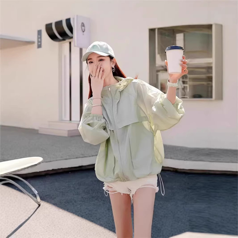 2026 New Summer Sun Protection Clothing for Women, Portable, Quick-Drying, Fashionable, Versatile, Breathable, Thin, Hooded, Loose and Simple