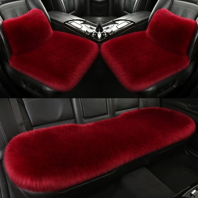 Seat Car Seat Cushion Rear Wool pad - burgundy-deluxe-edition