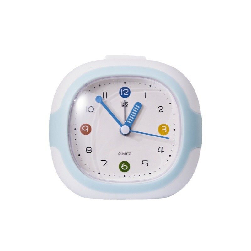 Fábrica directa de despertadoras de plástico de color dopamina simple reloj despertador moderno para niños y estudiantes dedicados al reloj de artefacto de despertar