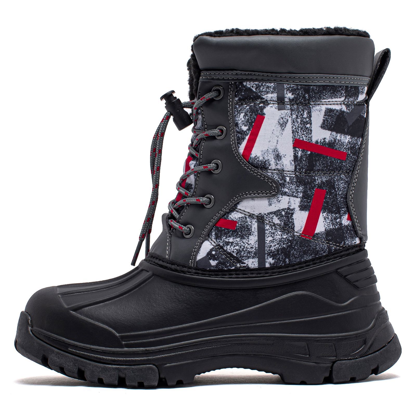 Habbear botas de nieve para niños botas de algodón forradas de lana botas de algodón de media pantorrilla botas de algodón de estilo de comercio exterior cálido entrega de una sola pieza