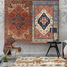 跨境水洗底地毯复古波斯客厅茶几防滑耐脏地毯家用卧室床边隔凉毯